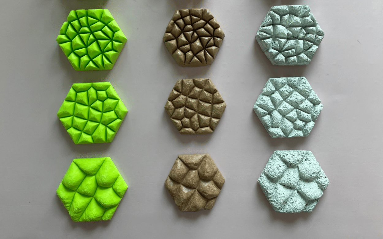 bioSEA is working on tiles inspired by the skin of elephants and has already produced successful prototypes tailored for Singapore's tropical climate. (Credit: bioSEA)