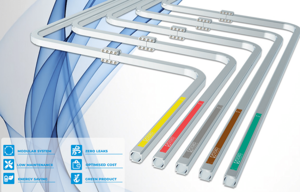 Image TESEO Modular Aluminum Systems: A Revolution for Compressed Air Distribution