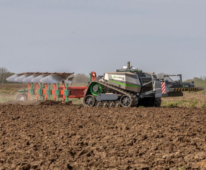 Image Agri-Robot Sets New Ploughing Record in Half Time a Driven Tractor Would Take