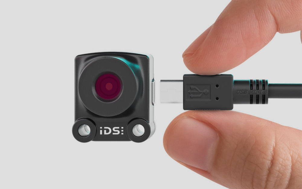 IDS Imaging Development Systems offers a range of models, from a webcam-like camera in industrial quality to a tiny autofocus camera that weighs just 12 grams. (Courtesy of IDS)