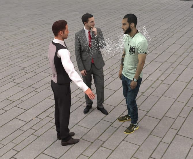 Image Digital Simulation Reveals Social Distancing Measures Insufficient Against COVID-19