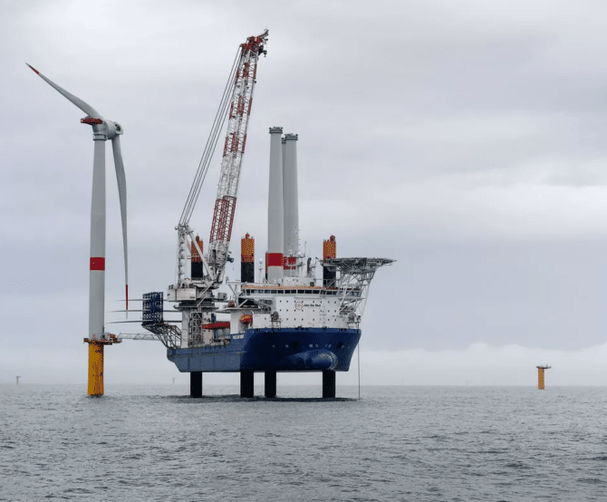 Image France’s First Offshore Wind Turbine Installed off Saint-Nazaire