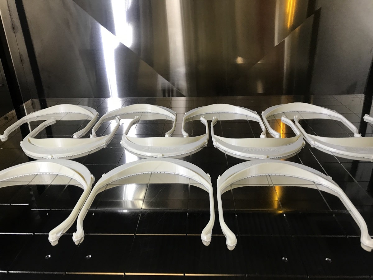 face shield 3D printing stratasys