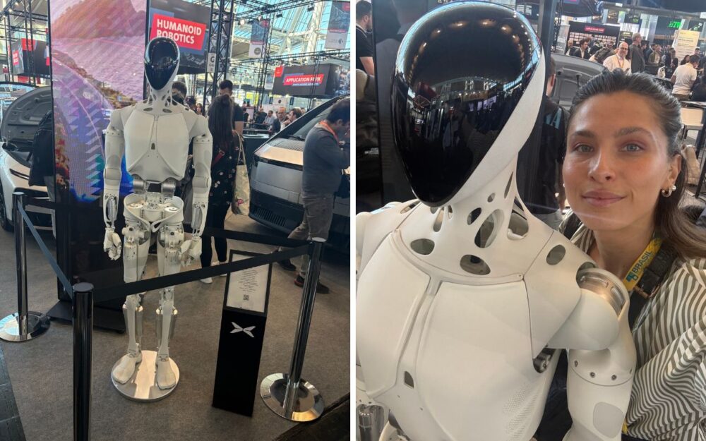 Xpeng robot with our reporter Ines Rose 