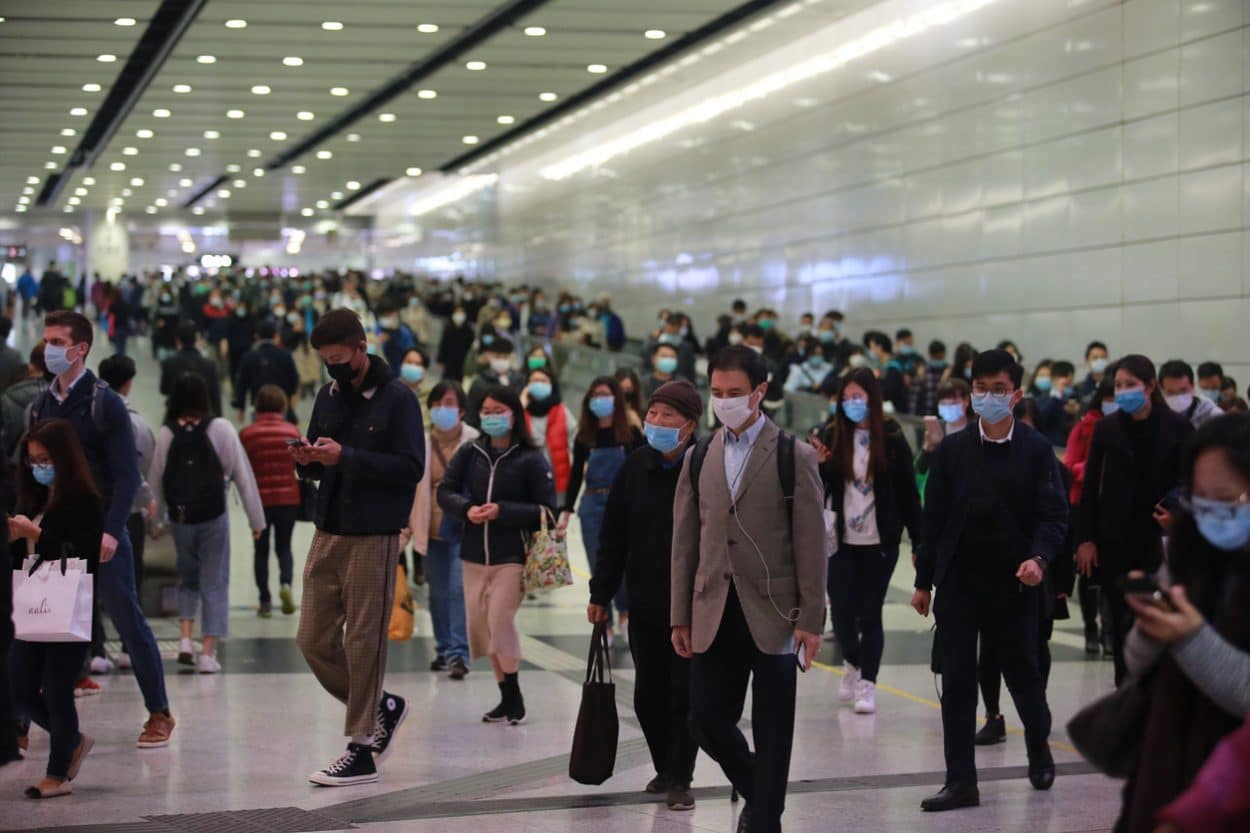 Busy central station in Hong Kong in 2020 (Credit: iStock)