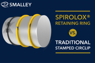 Image SPONSORED. Spirolox® Retaining Ring vs. Stamped Circlip (by Smalley)